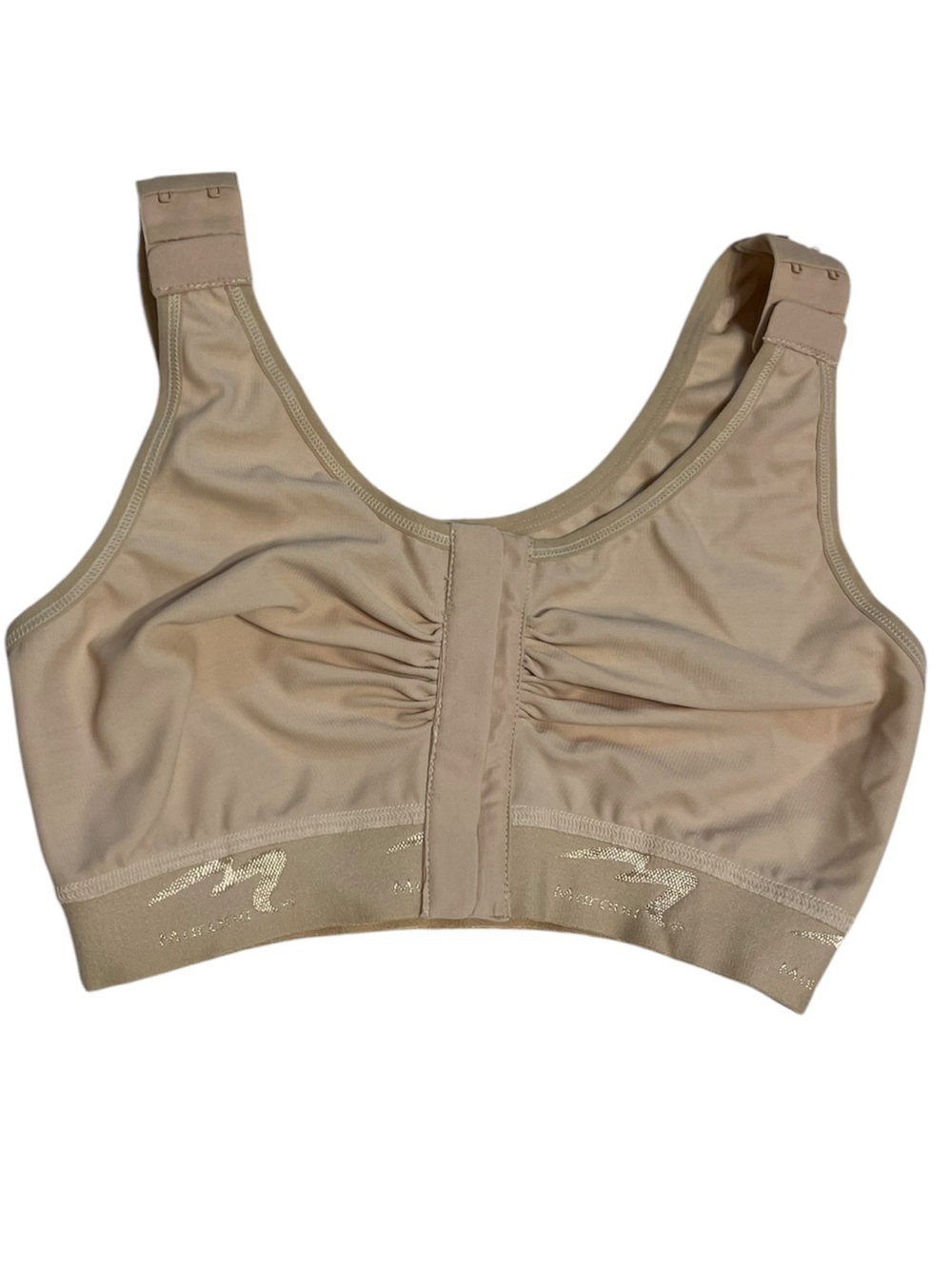 Marena Recovery Post Surgical Compression Bra Nude Beige 34 B/C Hook Front